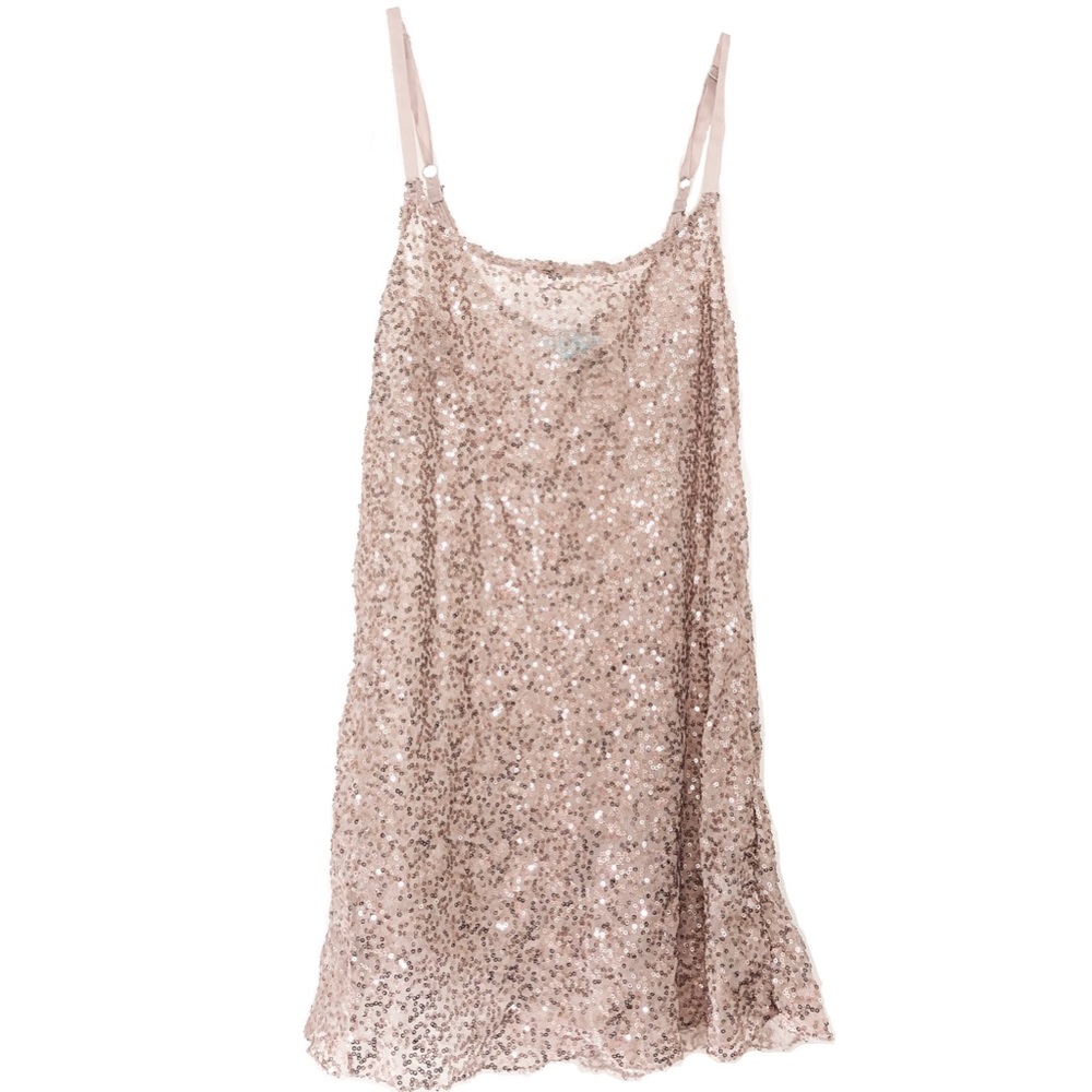 NORDSTROM Juniors M pink sequin camisole